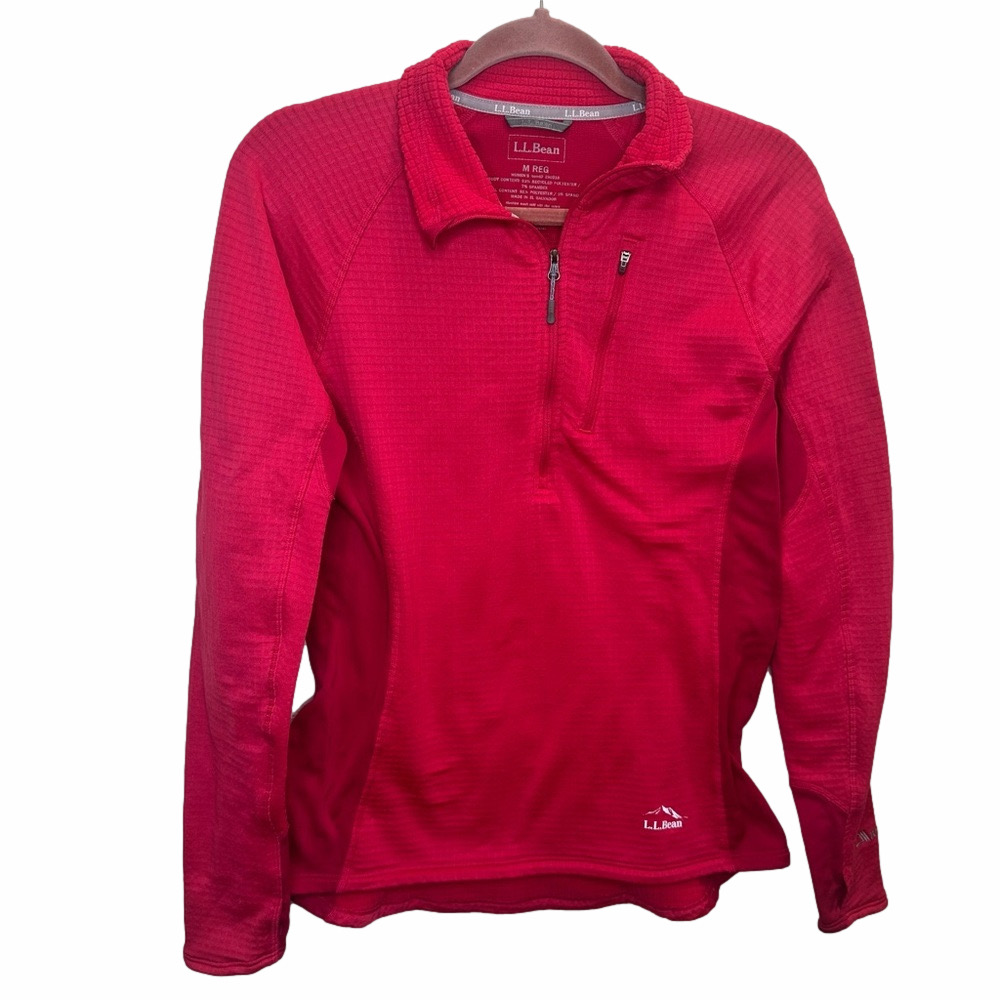 L.L. Bean Polartech Red Pullover Fleece Size Medium